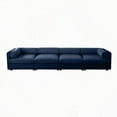 thumbnail image 4 of Modern Blue Modular Sectional Sofa with Storage (4-Seat, Cylindrical Design for Living Room), 4 of 21