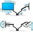 thumbnail image 5 of Mount-lt! Dual Monitor Desk Mount | Fits 17"-32" Computer Screens | Full Motion Arms, 5 of 10