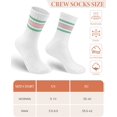 thumbnail image 5 of CoCoMangos Striped Crew Socks for Women, Cotton Retro Novelty Tube Socks Athletic Casual Fun Sock 4 Pairs, Size 5-10, 5 of 7