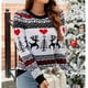 thumbnail image 2 of Suéter casual de jacquard, suéter navideño, suéter para mujer de talla grande, suéter para mujer, chaleco, suéteres para mujer de talla grande, 2 of 4