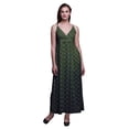 thumbnail image 1 of Bimba Robe Longue Maxi d'Été Imprimée à Col en V pour Femme, Tenue de Villégiature de Vacances - Très Petit, 1 of 6