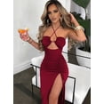thumbnail image 6 of Sleeveless Sexy Female Midi Backless Dresses Slim Night Club Party Women's Dress Bodycon Vestidos Elegantes Para Mujer, 6 of 10