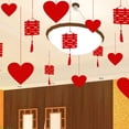 thumbnail image 4 of Guirnalda De Corazones Rojos, Corazones De Fieltro Práctico Romántico Con Aguja Para Enhebrar Para Bodas, 4 of 7
