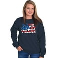 thumbnail image 4 of Four Great Years President Trump Unisex Plus Fleece Graphic Sweatshirt Brisco Brands 2X, 4 of 5