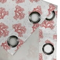 thumbnail image 4 of Ambesonne Coral Grommet Curtain, Underwater Seaweeds Dots, 50" x 120", Coral Red White, 4 of 6