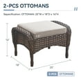 thumbnail image 2 of Giantfurnni Outdoor Patio Ottomans Set of 2, All Weather Rattan Wicker Footstool Footrest Seat with Removable Cushions, 2 of 6
