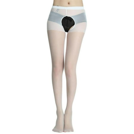 Tosmy Women Sexy Lingerie Sheer Lace Top Thigh High Stockings Two Split For Appeal Nightgown Sleepwear