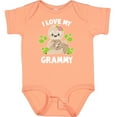 thumbnail image 3 of Inktastic Cute Sloth I Love My Grammy with Green Leaves Boys or Girls Baby Bodysuit, 3 of 5