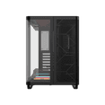 thumbnail image 2 of Corsair AIR 5400 LX-R RGB iCUE LINK Triple Chamber Mid-Tower PC Case-Black with 3x iCUE LINK LX-R RGB 120mm reverse-rotor fans and System Hub Pre-Installed, BTF Back Plug Motherboard Design, 2 of 12
