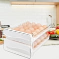 thumbnail image 2 of Soporte para Huevos para Refrigerador (40 huevos), Contenedor de Almacenamiento de Huevos de Plástico transparente. Organizador de Huevos con 2 Cajones., 2 of 7