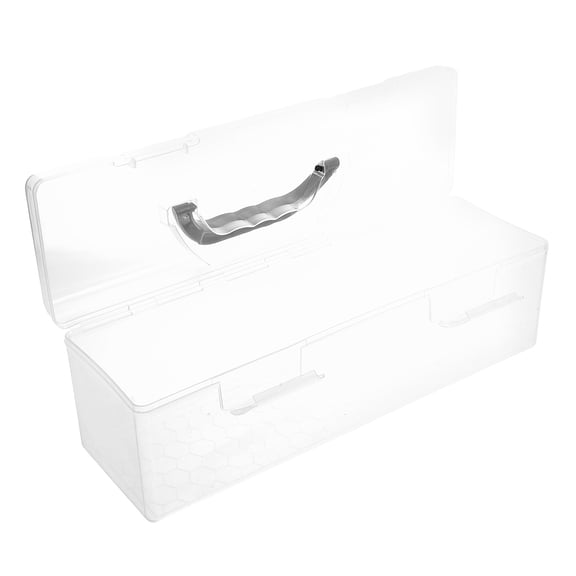 Yardwe Transparent Art Supply Box with Handle Large Capacity Organizer for Artist Paint Brushes