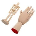 thumbnail image 1 of Phenofice 2pcs Artist Model Figure Wooden Hand Shape For Painting Reference For Artists, 1 of 8