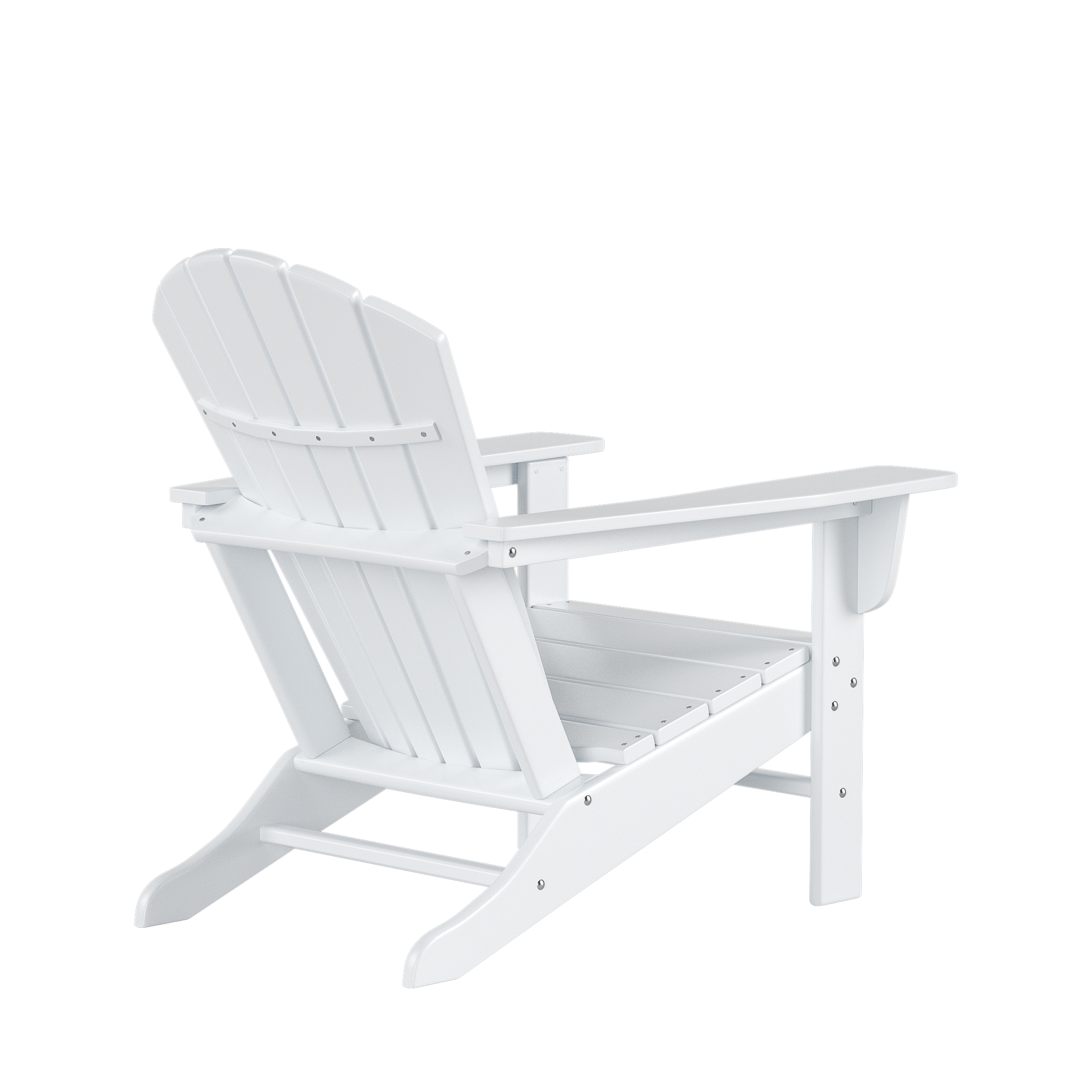Westin Outdoor with Side Table HDPE Plastic Adirondack Chair - White (Set of 2) - image 4 of 5