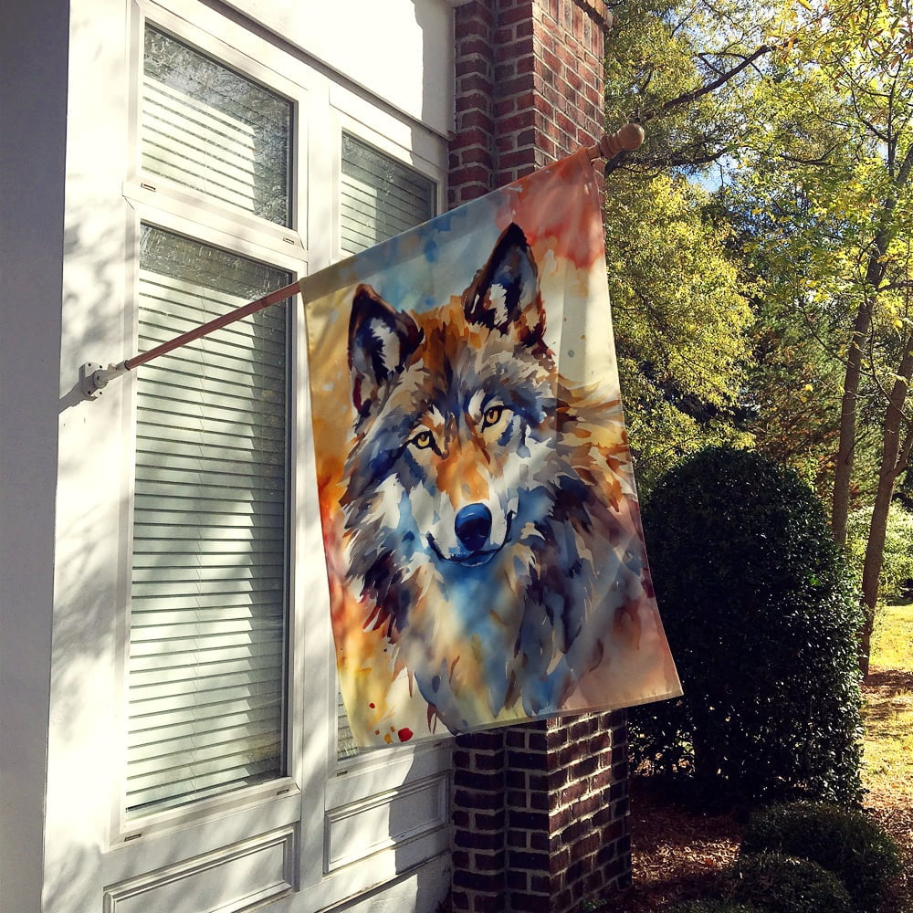 Wolves Wolf  House Flag 28 in x 40 in
