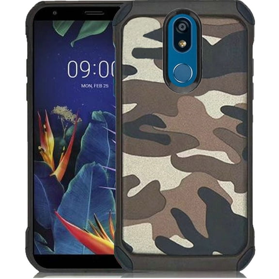 GSA Astronoot Camo Hybrid Case for LG K40, Harmony 3, Solo - Camo/Brown