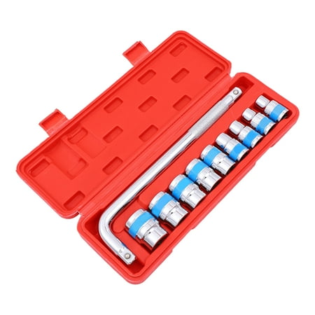 

Reduced！10pcs Car Repair Chrome Vanadium Steel Home Maintainence Socket Wrench Set