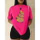 thumbnail image 3 of Playera Blusa De Familia Capybara Ropa Para Mujer Capibara Color Fucsia Talla Grande Marca Emil SaEs, 3 of 4
