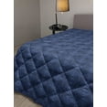 thumbnail image 2 of Navy Down Alternative Comforter, Geometric Symmetric Triangular Inspired Isolated Unreal Forms on Plain Backdrop, Microfiber Quilt for All Season, 5 Sizes, Indigo Slate Blue, by Ambesonne, 2 of 3