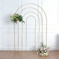 Efavormart 8ft Gold Metal Multi-Layered Round Top Chiara Backdrop Stand ...