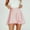 Pink#447, variant on Wowcloth Women High Waist Satin Lace Up A Line Short Skirt Stylish Fashionable Solid Color Bottoms for Modern Women