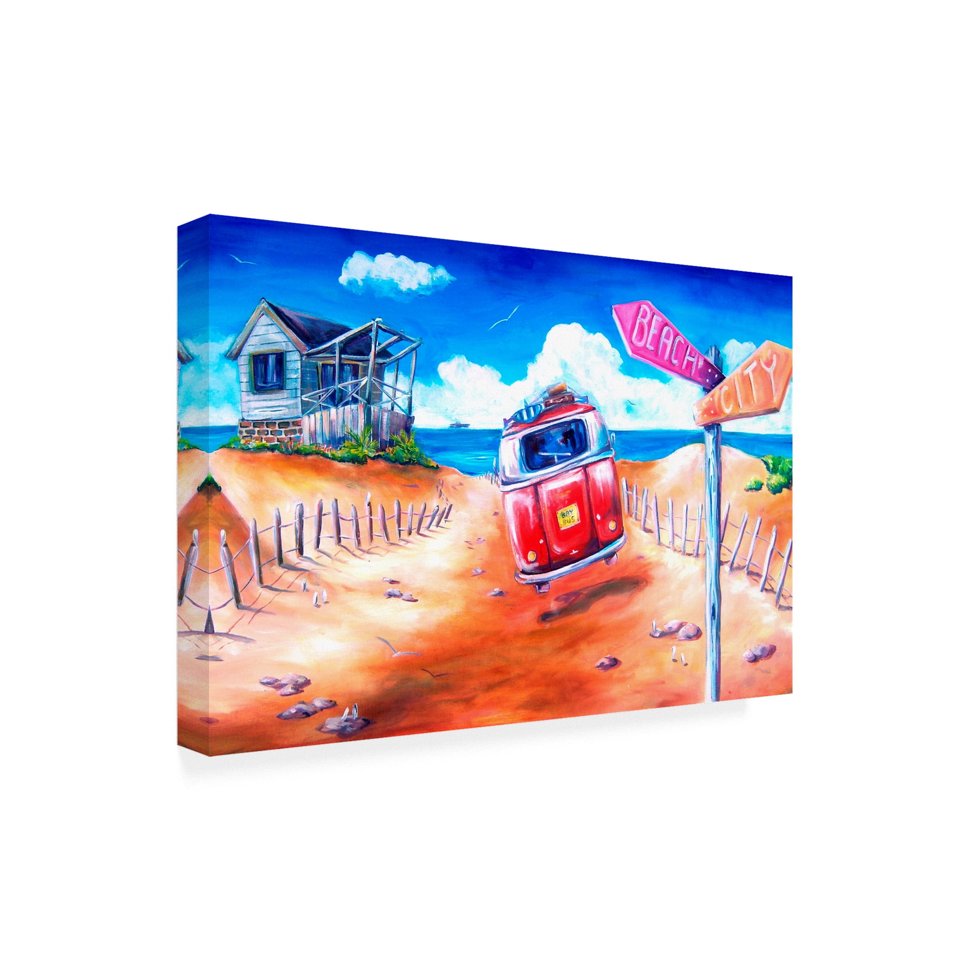 Trademark Fine Art 'Surf City Surf' Canvas Art by Deborah Broughton