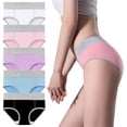 thumbnail image 2 of Xmarks Women's Stretch Cotton Underwear High Waisted Panties Soft Breathable Briefs 5-Pack, 2 of 11