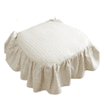 thumbnail image 2 of French Country Seat Cushion with Ties - Non- Cotton Ruffled Chair Pad for Wooden Dining Chairs, Kitchen & Office - Soft Cotton Filled Cushion with Decorative Skirt Design, 2 of 4
