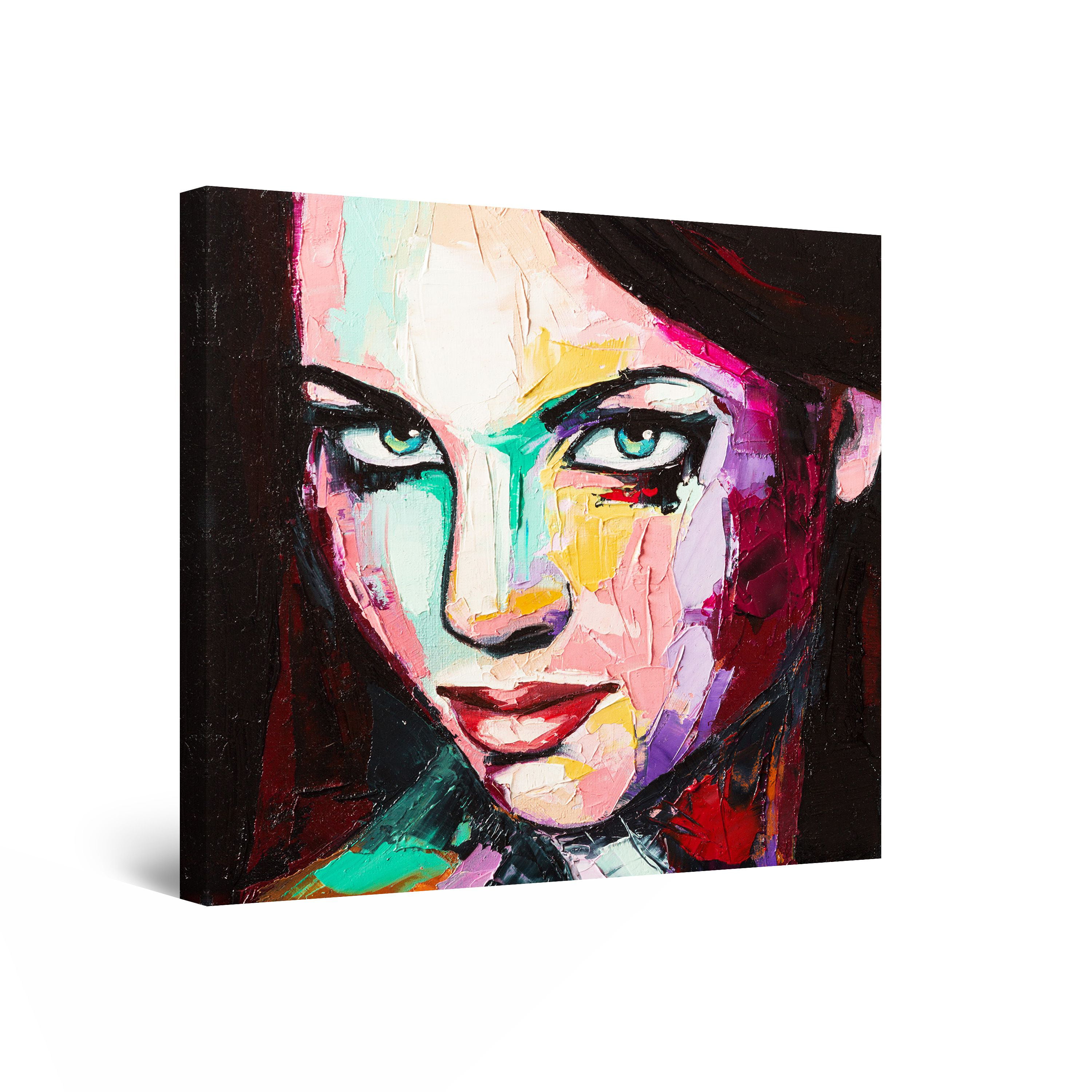 Startonight Framed Canvas Wall Art Eva Woman Painted Face, Personality ...