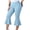 Light Blue, variant on cocolona Womens Summer Plus Size Capri Leggings Stretch Wide Leg Workout Gym Yoga Pants Casual Slim Solid Color Cropped Trousers
