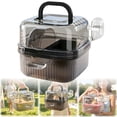 thumbnail image 5 of BESEW7 Portable Travel Cage for Small Animals, Hamster Habitat with Built-in Wheel and Water Bottle for Outdoor Trips Adventures Picnic Black, 5 of 7