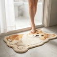 thumbnail image 5 of Cute Irregular Area Rug, Dog Shaped Soft Non Slip Floor Mat, Funny Decorative Cartoon Pet Bedside Carpet for Bedroom Entryway Dorm Indoor Home Decor, 5 of 6