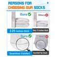 thumbnail image 3 of Wide Diabetic Socks for Men Women Plus Size, Extra Long Edema Sock with Thickened Sole, Non-Binding Loose Fit Socks for Swollen Feet, Lymphedema,Neuropathy- 2 Pairs Black, 3 of 7