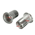 thumbnail image 3 of 50Pcs M6 Thread 304 Stainless Steel Flat Head Rivet Nut Rivnut Insert Nutsert, 3 of 7