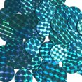 thumbnail image 1 of Aqua Blue Sequins 20mm Top Hole Prism Multi Reflective Metallic Made in USA, 1 of 1