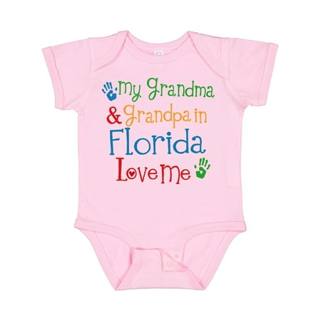

Inktastic Florida Grandma Grandpa Loves Me Gift Baby Boy or Baby Girl Bodysuit
