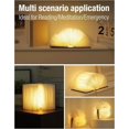 thumbnail image 2 of College Student Gifts - Wooden Book Lamp - Portable Folding LED Book Light for Reading, Home & Library Decor, Unique Gift for Book Lovers（Wooden vermilion notebook lamp）, 2 of 5