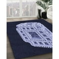 thumbnail image 2 of Ahgly Company Indoor Round Patterned Light Purple Blue Area Rugs, 6' Round, 2 of 6