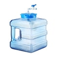 thumbnail image 2 of Water Container Water Storage with Floating Ball Leakproof Drinking Water Bottle Water Bottle Water Jug for RV Backpacking Outdoor Survival 7.5L Square, 2 of 8