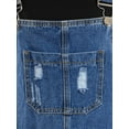 thumbnail image 3 of Women Juniors Fashion Adjustable Shoulder Straps Blue Denim Overall Dress, 3 of 6