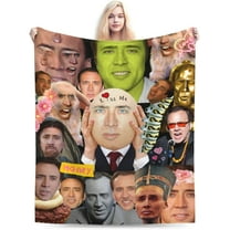 Blanket Nicolas Cage Soft and Comfortable Warm Fleece Throw Blankets Yoga Blankets Beach Blanket Picnic Blankets Gift for Dorm room office decor Sofa Bed Camping Travel All Season