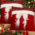 thumbnail image 4 of Christmas Chair Pillow - Red Doll Decor with Polyester Fleece for Sofa/Shelf (17.7in Square), 4 of 7