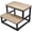 Beige, variant on One Step Stool, Wooden Foot Stool for Adults, Small Stepping Stool for Bed and Closet, Heavy Duty Step for Kitchen, Dorm, and Indoor Use, Dark Gray