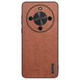 thumbnail image 1 of For Wiko Hi Enjoy 70 Plus 5G Case Wood Texture PU Leather Coated PC TPU Phone Cover - Grey, 1 of 5