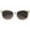 Gold / Lavender, variant on Retro Cat Eye Sunglasses Perforated Metal Oval Neutral Color Flat Lens 54mm (Gold / Amber)