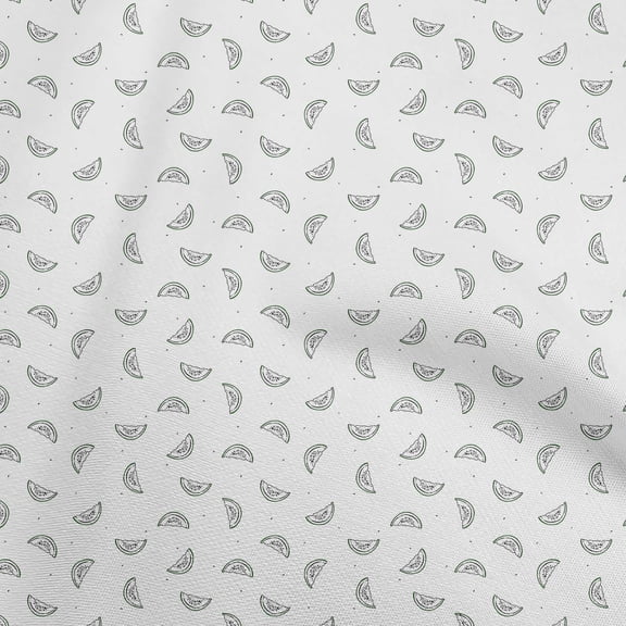 oneOone Polyester Spandex Gray Fabric Watermelon Sewing Craft Projects Fabric Prints By Yard 56 Inch Wide