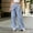 Sky Blue wide leg flowy pants for women a1, variant on BRELIL Women's Wide Leg High Waisted Flowy Pants Casual Solid Boho Lounge Palazzo Trousers Vacation Beach Outfits, Navy S