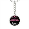 thumbnail image 1 of Dog Mom Keyring Catahoula Leopard Dog Mama Circle Keychain Stainless Steel or 18k Gold, 1 of 7