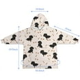 thumbnail image 7 of Dachshund Dog Blanket Hoodies for Kids 6-13YR Oversize Wearable Blanket Hoodies for Boys Girls Teens, 7 of 7