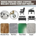 thumbnail image 3 of 4 Pack Rubber Bed Frame Stoppers - Non-Slip Furniture Wheel Cups for Hardwood and Tile Floors, 3 of 7