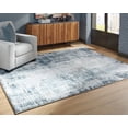 thumbnail image 2 of Signature Design by Ashley Arlenmont 8' x 10' Memory Foam Area Rug, Blue/Ivory/Gray Faux Fur Abstract Rug, 2 of 4